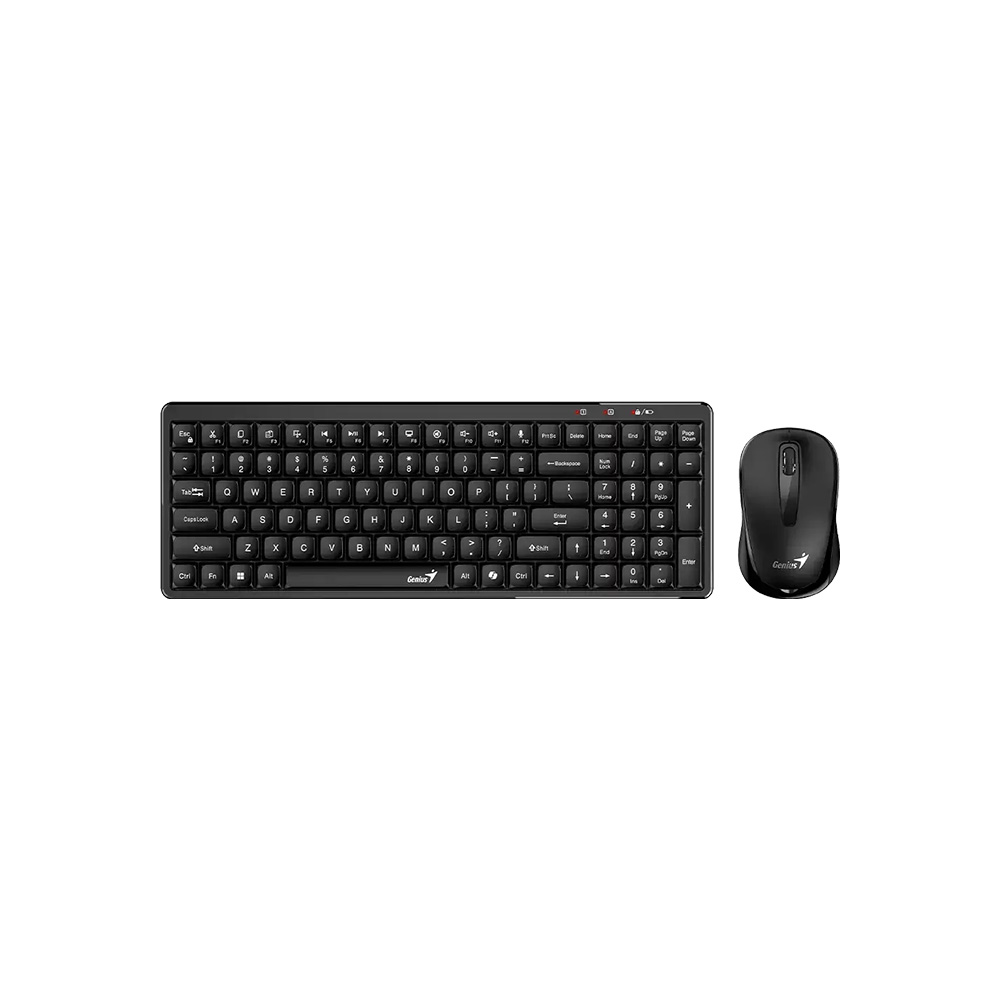 Combo Genius Q8100 Teclado y Mouse Wireless RF 2.4GHz Negro Business