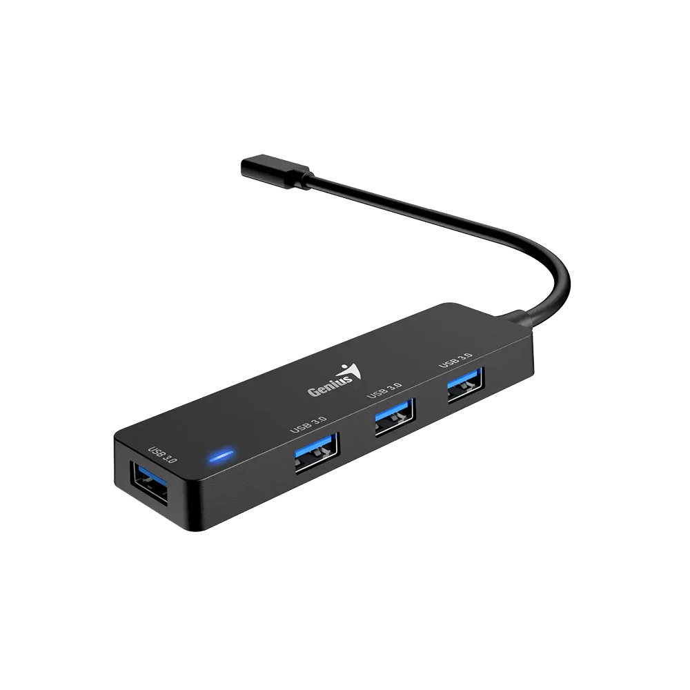 Hub Genius UH-400 USB Tipo-C a 4 Puertos USB-A 3.0