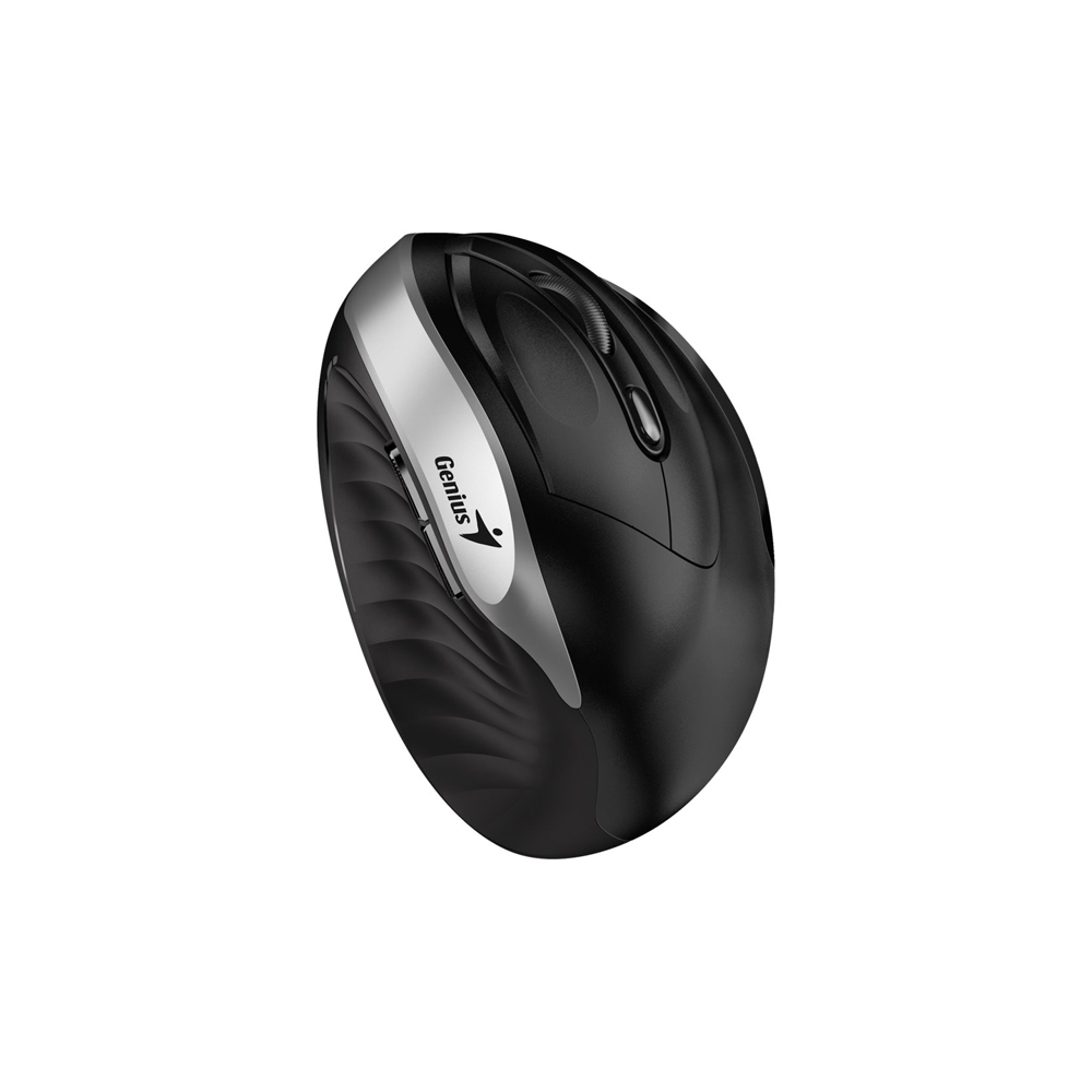 Mouse Genius Ergo 8250 Inalámbrico Vertical Silencioso Silver RF 2.4GHz Pila AA