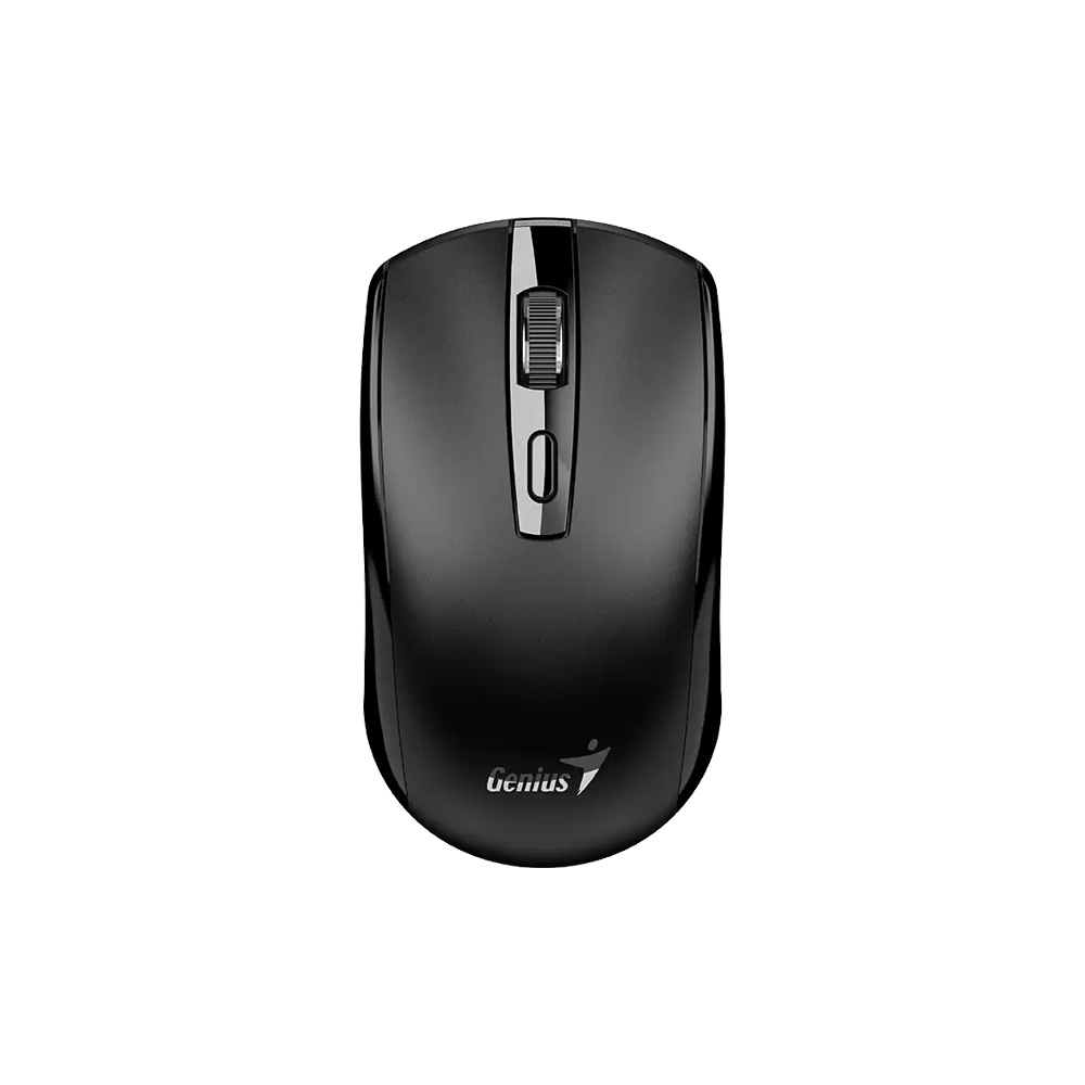 Mouse Genius ECO-8150 Wireless Negro Batería Recargable AI Copilot 4 Botones 1200 DPI Adaptador USB