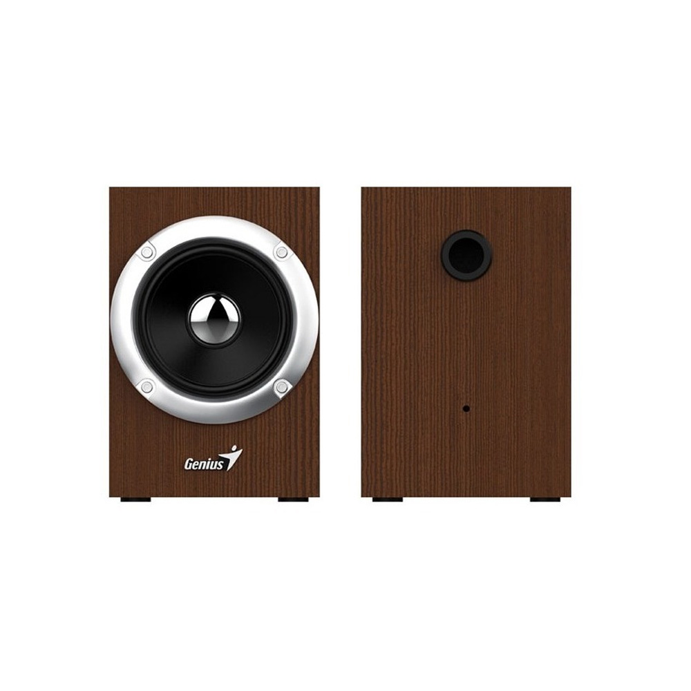 Parlante Genius SP-HF280 Madera 6W Control Volumen Alimentación USB