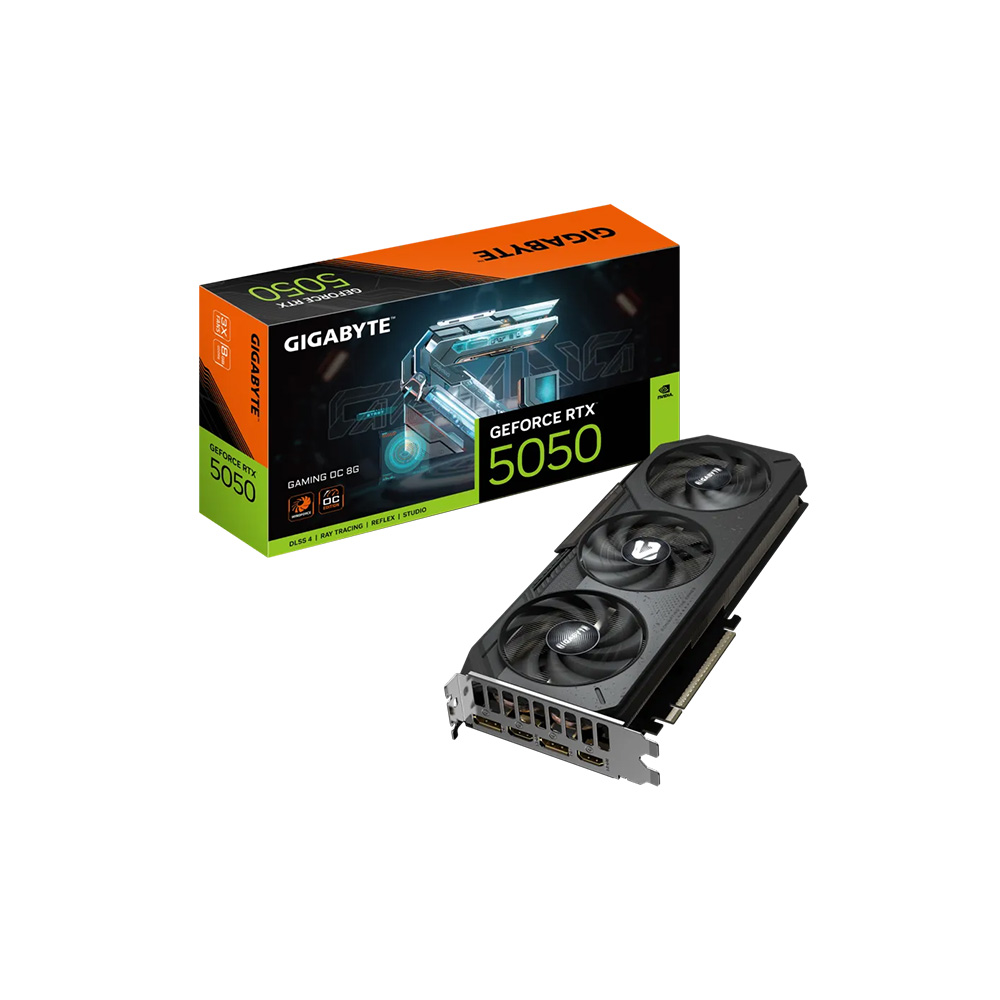 Tarjeta de Video Gigabyte GeForce RTX 5050 Gaming OC 8GB GDDR6 PCIe 5.0 2632MHz 550W