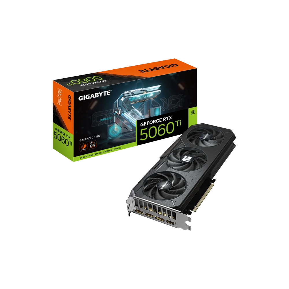 Tarjeta de Video Gigabyte GeForce RTX 5060 Ti Gaming OC 8G GDDR7 PCIe 5.0