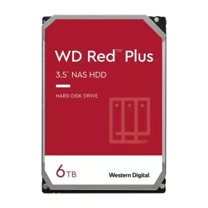 Western Digital Red Plus NAS 6TB Disco Duro Interno 3.5 5400RPM SATA 6Gb/s 256MB 24-7