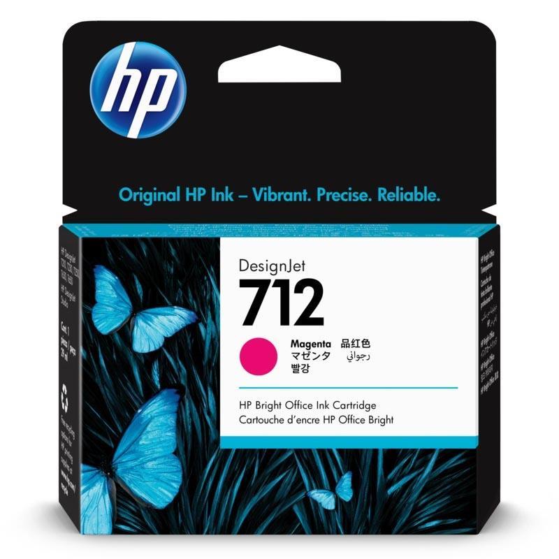 Cartucho de Tinta HP 712 Magenta DesignJet T210/T230/T250/T630/T650 29ml 3ED68A