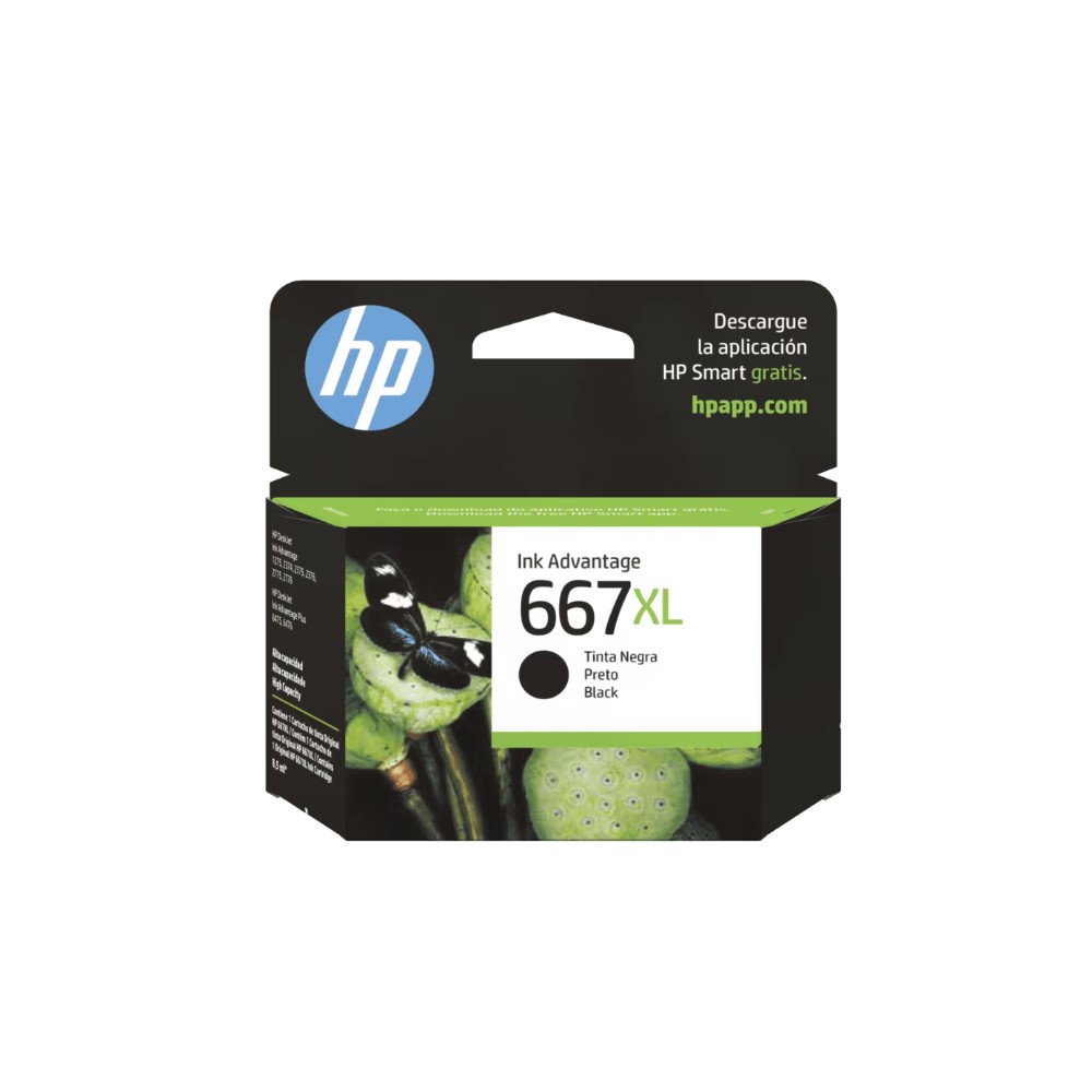 Tinta HP 667XL Negro 480 páginas 3YM81AL
