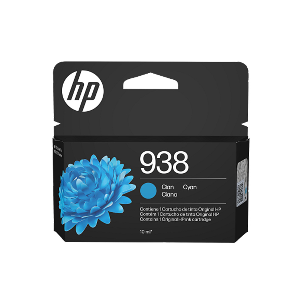 Cartucho de Tinta HP 938 Cyan OfficeJet Pro 9110/9120/9130/9720/9730 800 Páginas 4S6X5PL