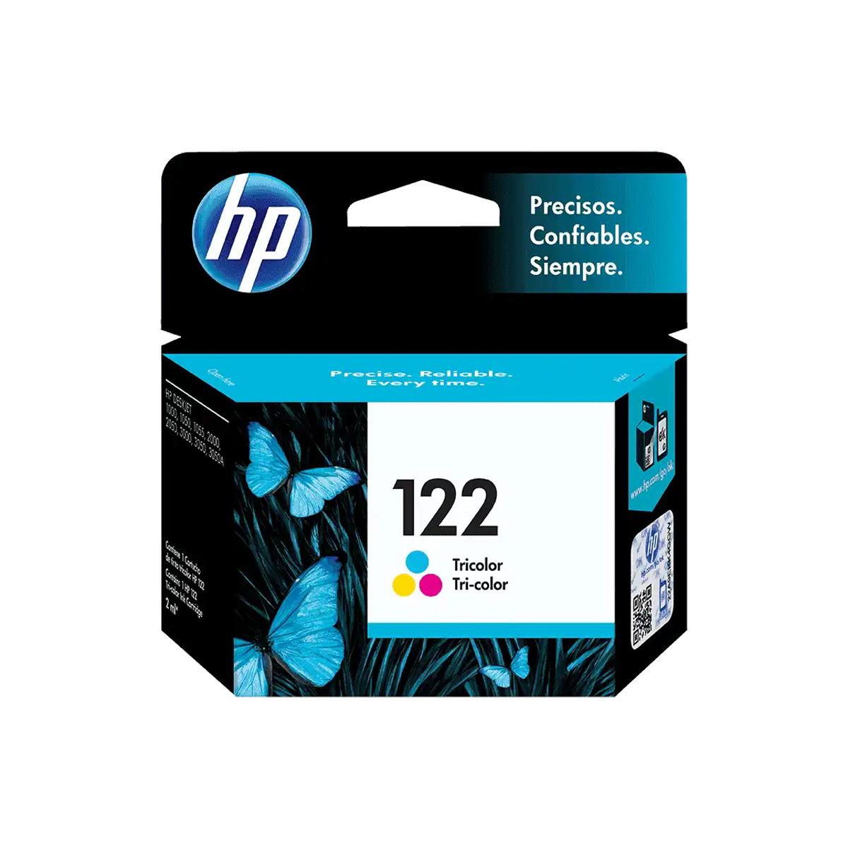 Cartucho de Tinta HP 122 Tricolor DeskJet 1000/2000/2050/3050 165 Páginas CH562HL