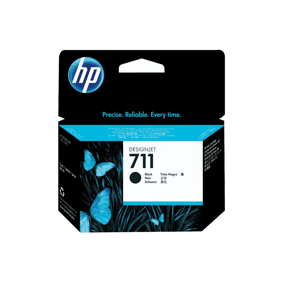 Cartucho de Tinta HP 711 Negro DesignJet T120/T520 38 ml CZ129A