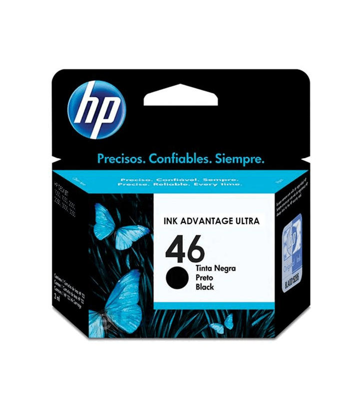 Cartucho de Tinta HP 46 Negro AIO 4729/2029/2020/2529/2520 1500 Páginas CZ637AL