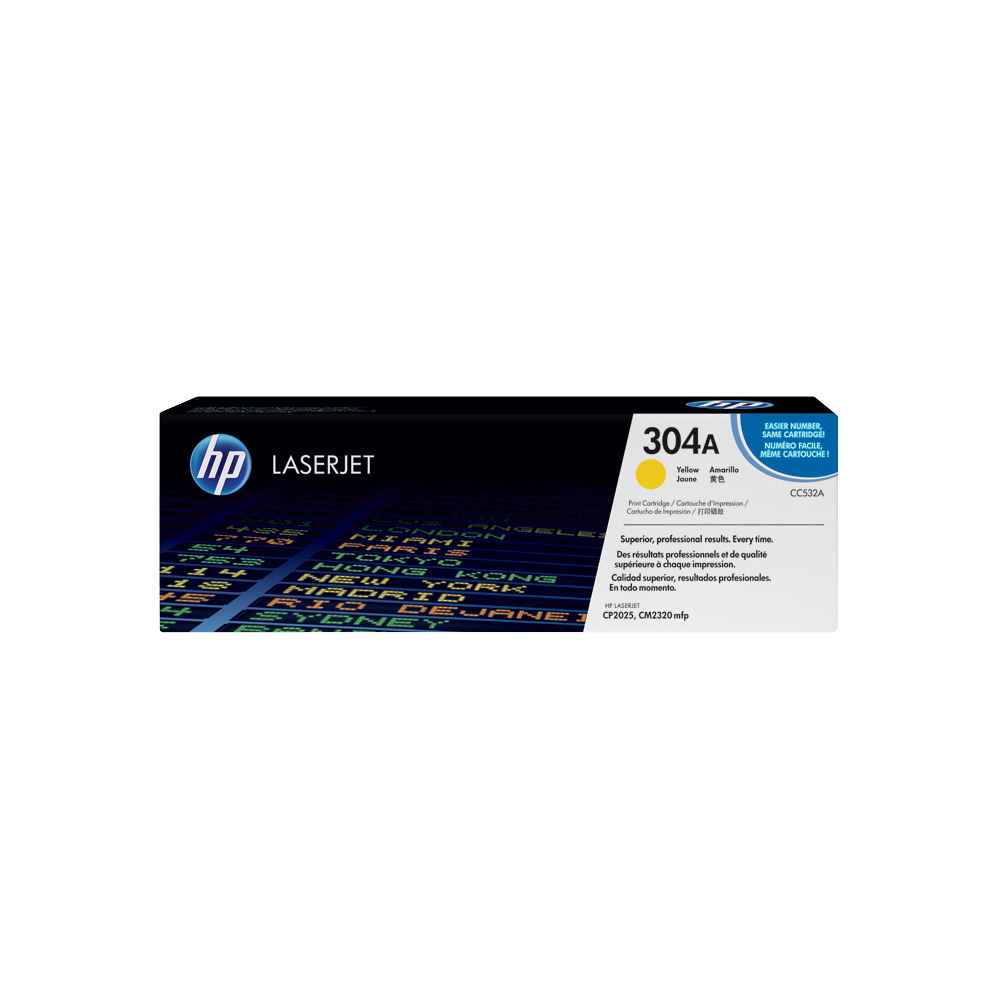 Tóner HP 304A Amarillo LaserJet 2025/2320 2800 Páginas CC532A