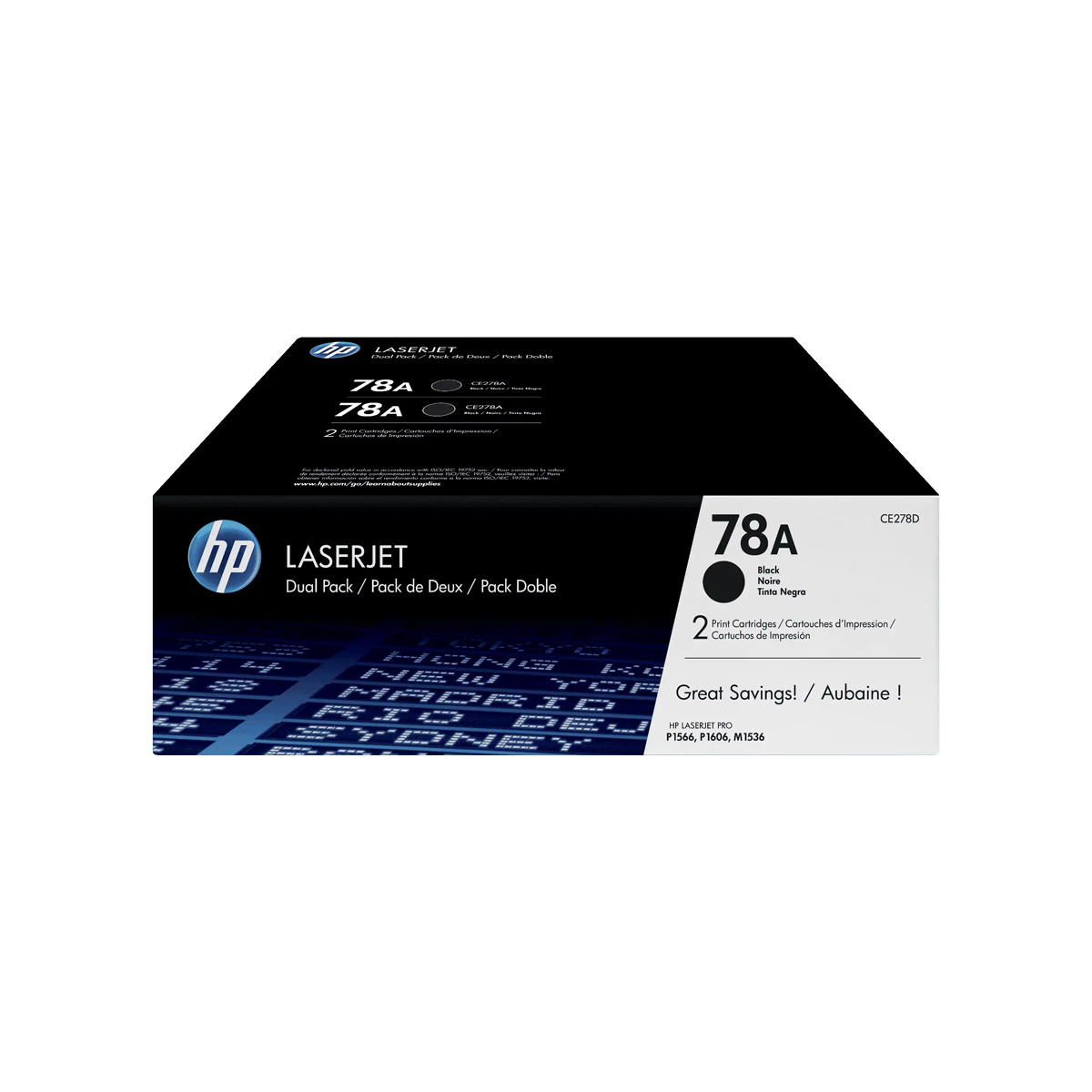 Tóner HP 78AD Dual Pack Negro LaserJet P1606 2100x2 Páginas CE278AD