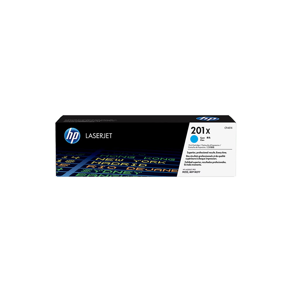 Tóner HP 201X Cyan LaserJet M252/227W 2300 páginas CF401X