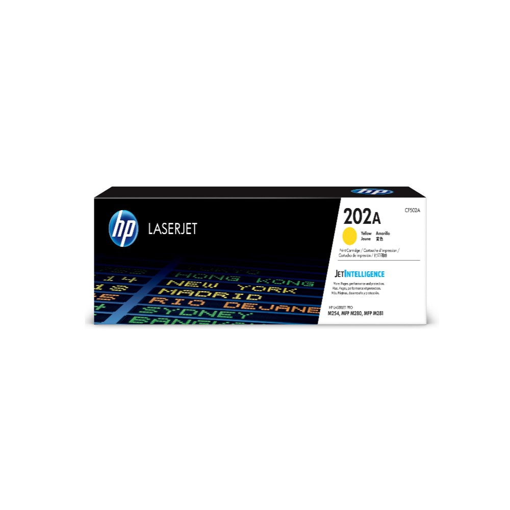Tóner HP 202A Amarillo LaserJet M254DWD/M281FDW 1300 Pág CF502A