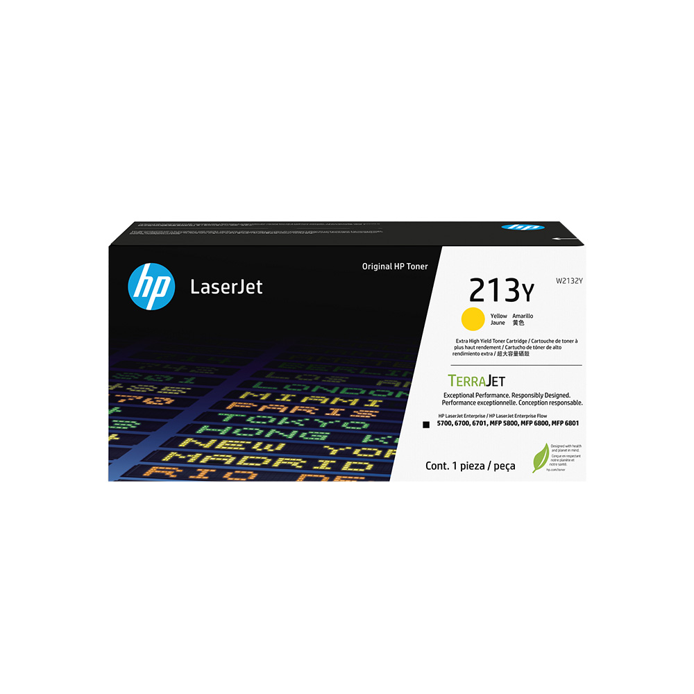 Tóner HP 213Y Amarillo Rendimiento Superior LaserJet 5800/6700/6800 12000 Páginas W2132Y