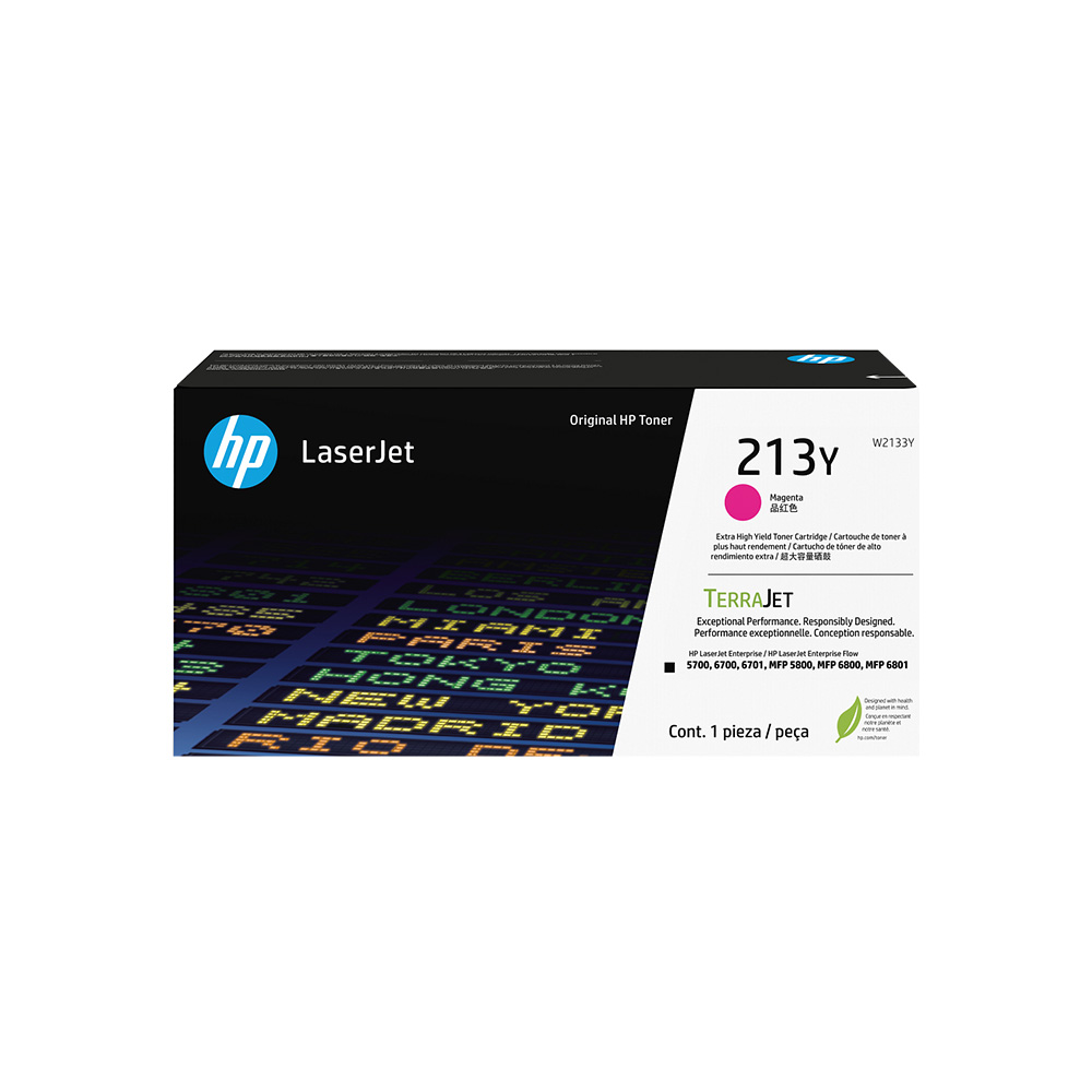 Tóner HP 213Y Magenta Rendimiento Superior LaserJet 5800/6700/6800 12000 Páginas W2133Y