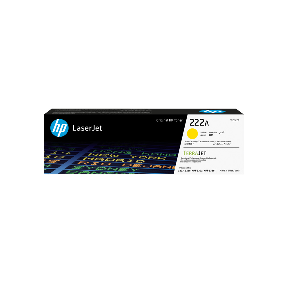 Tóner HP 222A Amarillo LaserJet 3201/3202/3303 1200 Páginas W2222A