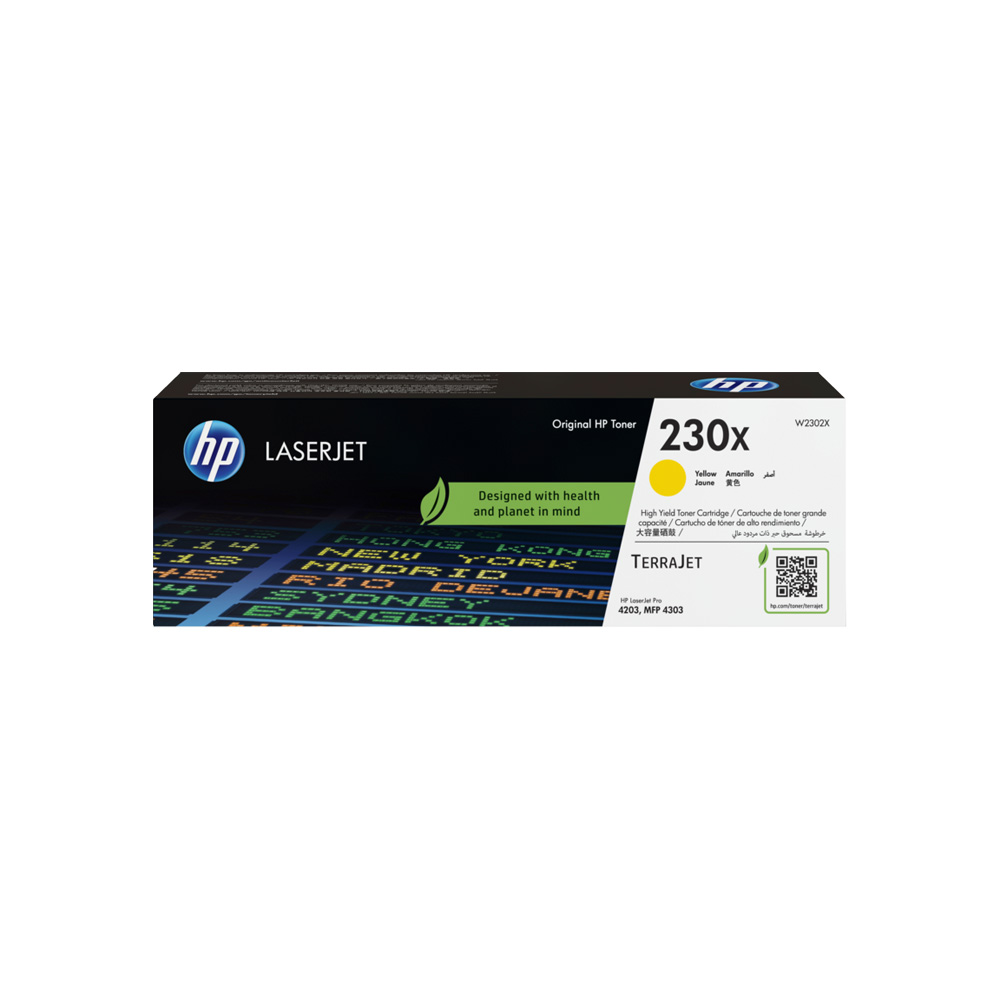 Tóner HP 230X Amarillo Alto Rendimiento LaserJet 4203/4303 5500 Páginas W2302X