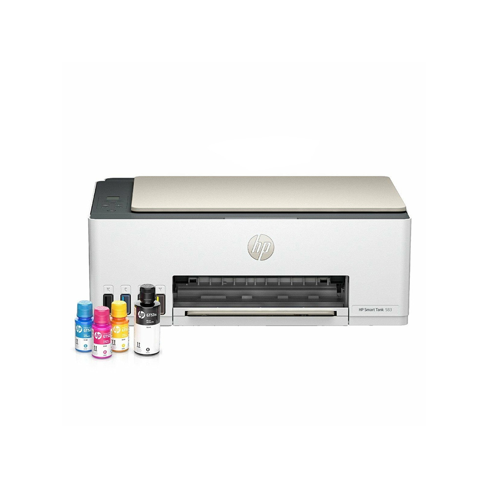 Impresora HP Smart Tank 583 Multifunción WiFi 12PPM/5PPM Color Pantalla 1.2 Pulgadas Tinta GT52/GT53