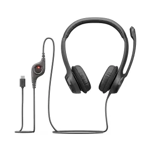 Headset Logitech H390 Wired USB-C On-Ear Stereo con Micrófono Negro