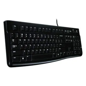 Teclado Logitech K120 USB Resistente a Salpicaduras Plug and Play Negro