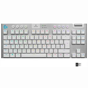 Teclado Logitech Gaming G915 TKL RGB Mecánico Switch GL Táctil Inalámbrico Blanco