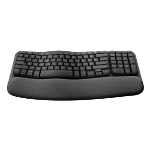 Teclado LOGITECH Wave Keys Ergonómico con Reposamanos Wireless USB Graphite