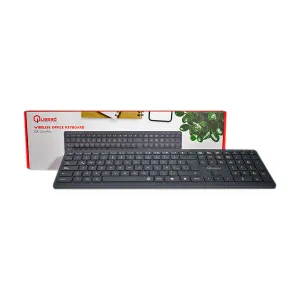 Teclado Quasad QK-SLIMPRO Inalámbrico Recargable Slim Negro