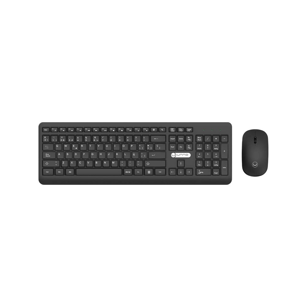 Combo Teclado y Mouse Unno Tekno KB6742BK Klass Inalámbrico