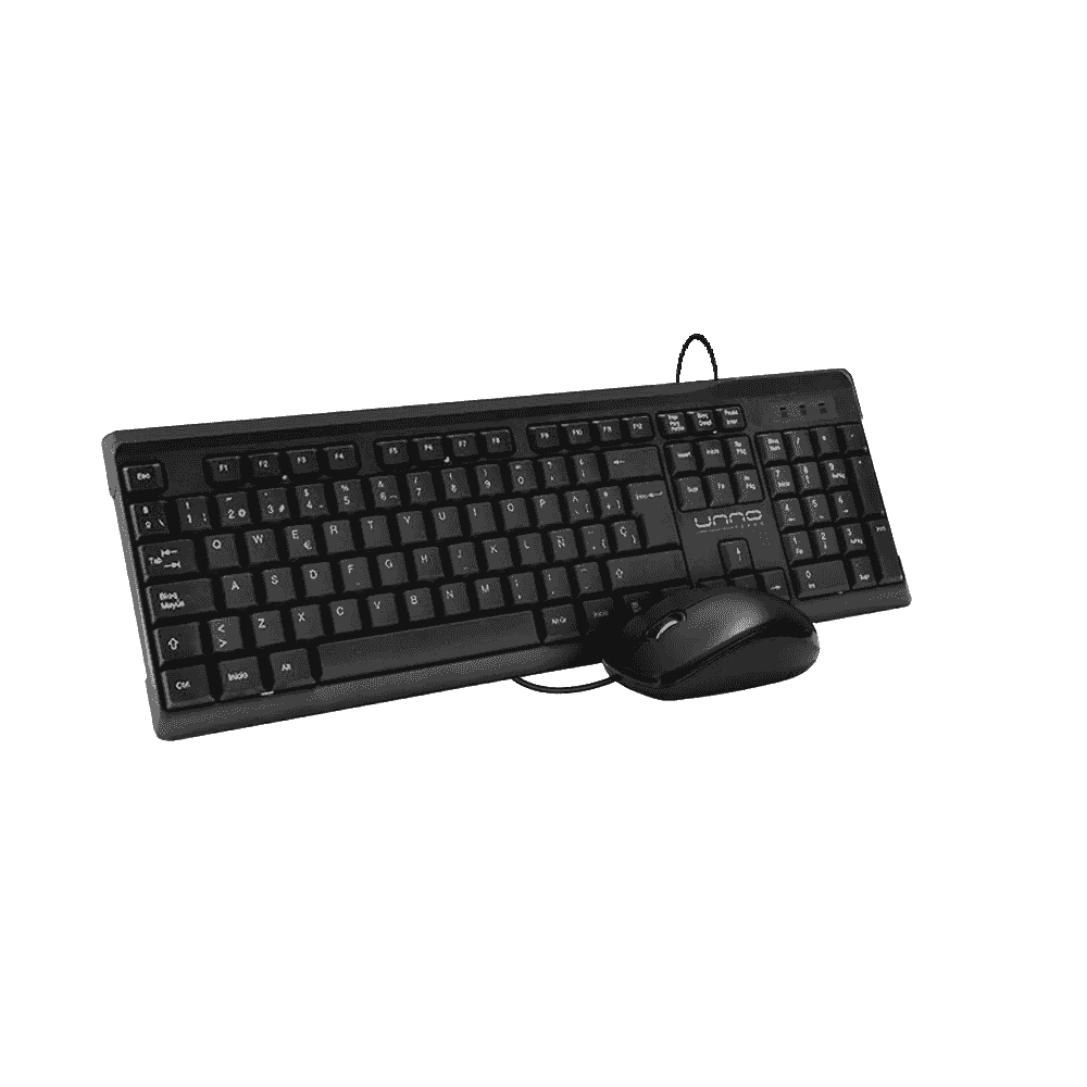 Combo Teclado y Mouse Unno Tekno KB6721BK Klass USB 2.0