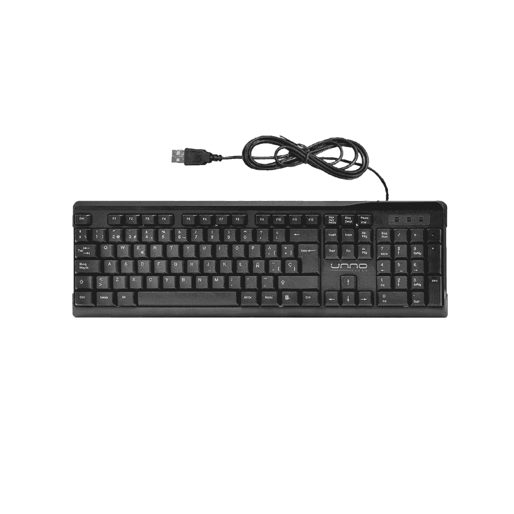Teclado Unno Tekno KB6701BK Klass USB 2.0