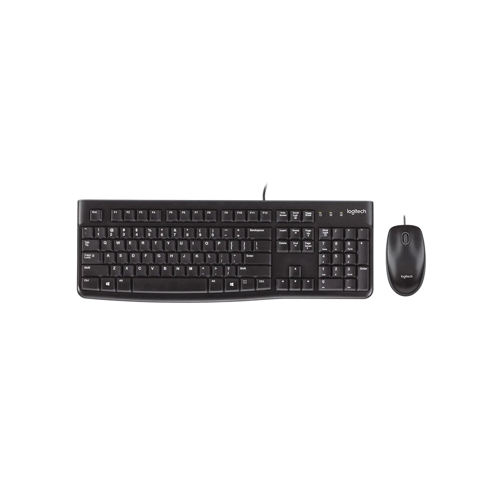 Logitech Combo MK120 Teclado y Mouse Desktop USB Teclas Cóncavas Negro
