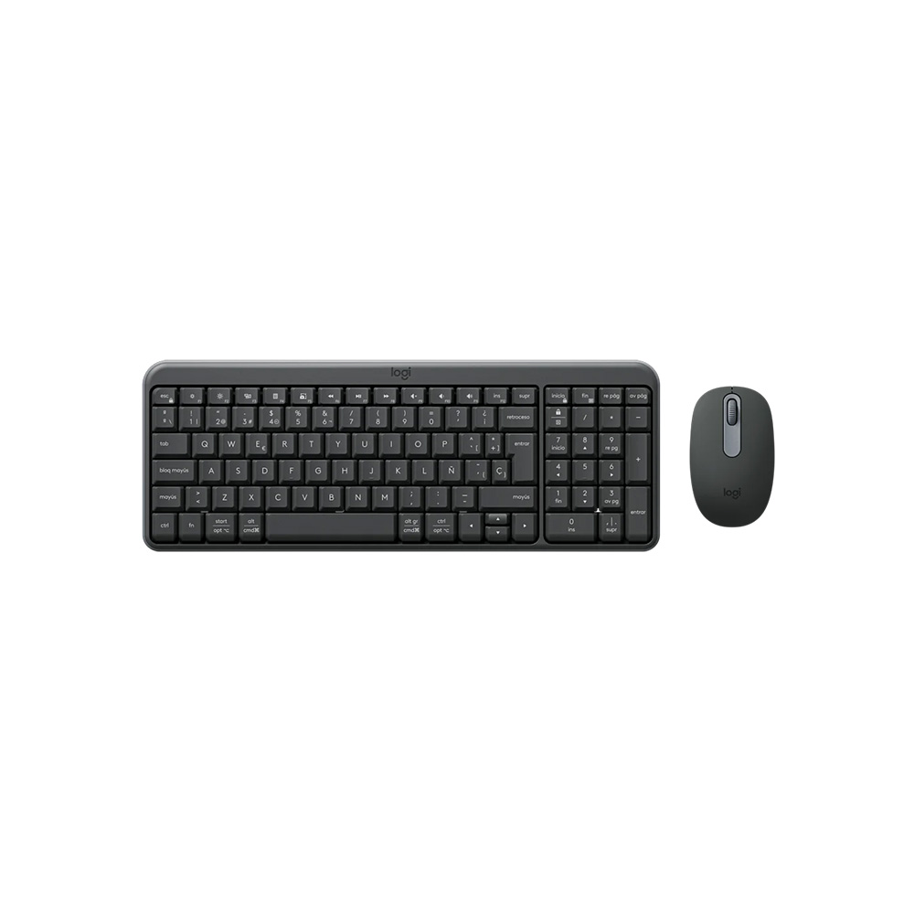 Logitech Combo MK250 Teclado y Mouse Compacto Bluetooth Wireless Inclinación 7 grados Numpad