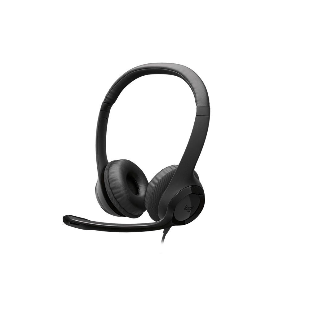 Logitech H390 Headset USB-C Cancelación de Ruido Cable 1.9m 100kHz Midnight Black