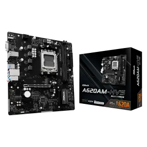 Mainboard ASRock A620AM-HVS AMD Socket AM5 Ryzen 9000 2x DDR5 D-Sub HDMI 2x M.2 3x USB 3.2 PCIe 4.0 Micro-ATX