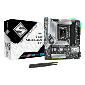 ASRock B760M Steel Legend Mainboard LGA1700 DDR5 WiFi HDMI DP M.2 PCIe 5.0 mATX