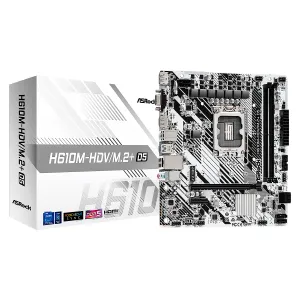 ASROCK H610M-HDV D5 LGA1700 2x DDR5 HDMI DP M.2 PCIe mATX
