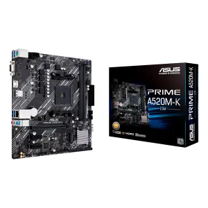 ASUS Prime A520M-K AM4 mATX Ryzen 2da generación DDR4 HDMI DP 12USB 4PCIe