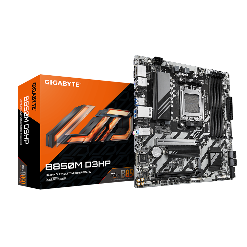 Mainboard Gigabyte B850M D3HP AM5 DDR5 4 Slots HDMI DP Gigabit LAN mATX