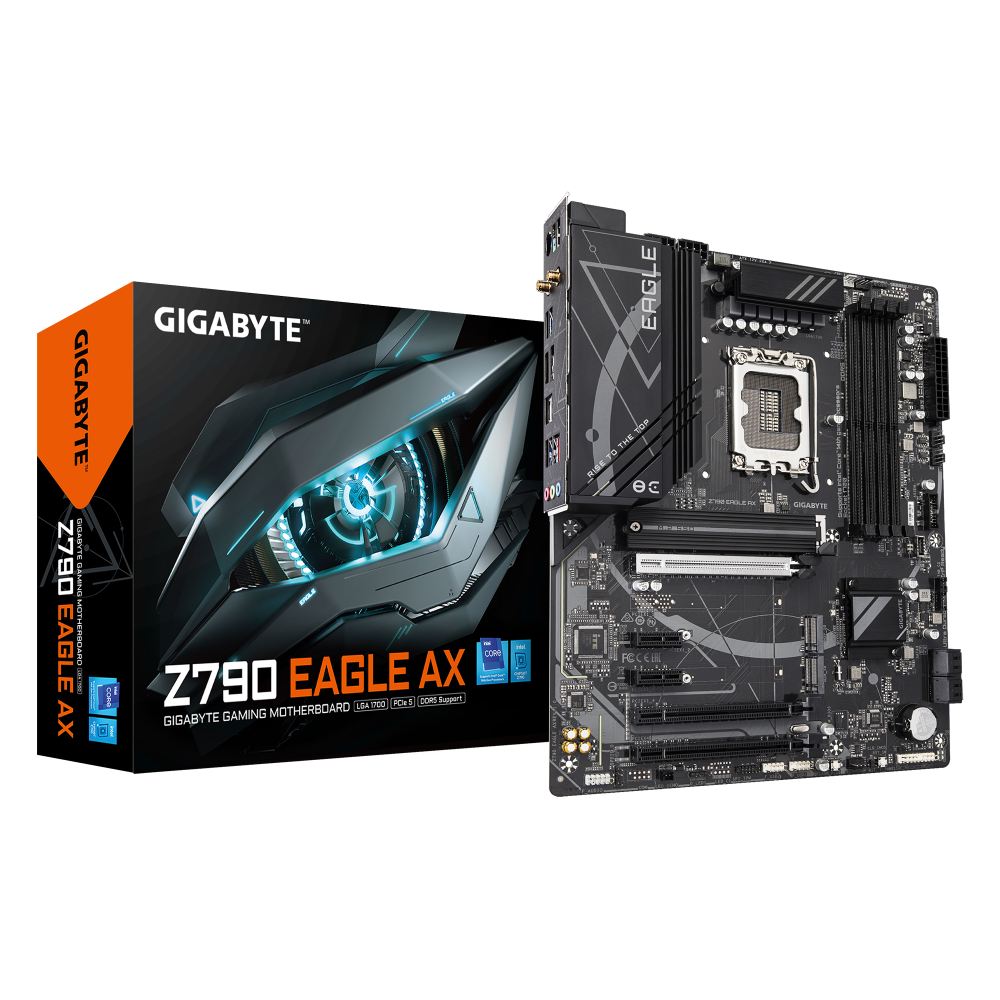 Mainboard Gigabyte Z790 EAGLE AX LGA1700 DDR5 4 slots HDMI DisplayPort 2.5G LAN WiFi Bluetooth ATX