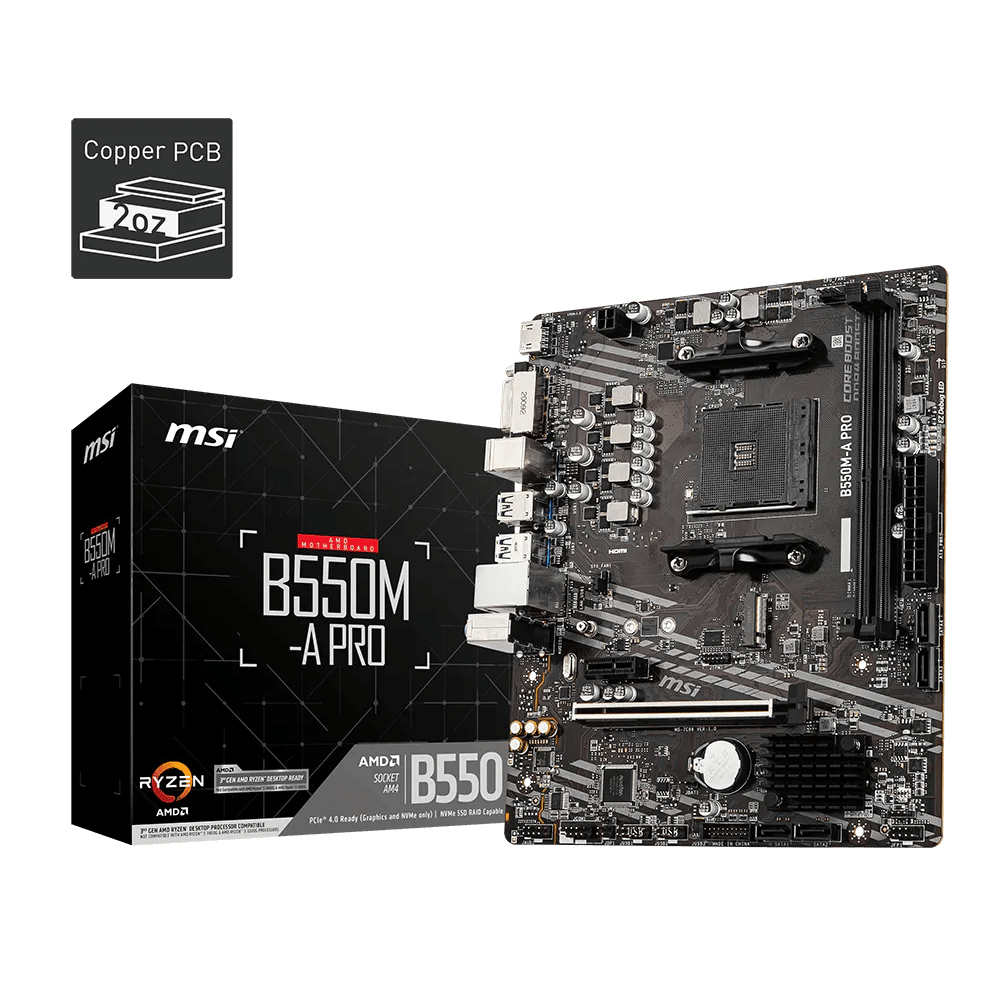 Mainboard MSI B550M-A PRO AM4 DDR4 2 slots mATX
