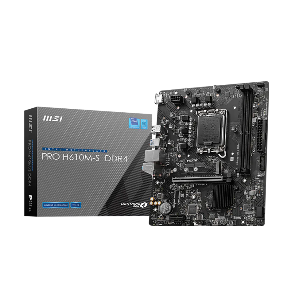 Mainboard MSI PRO H610M-S LGA1700 DDR4 2 slots mATX