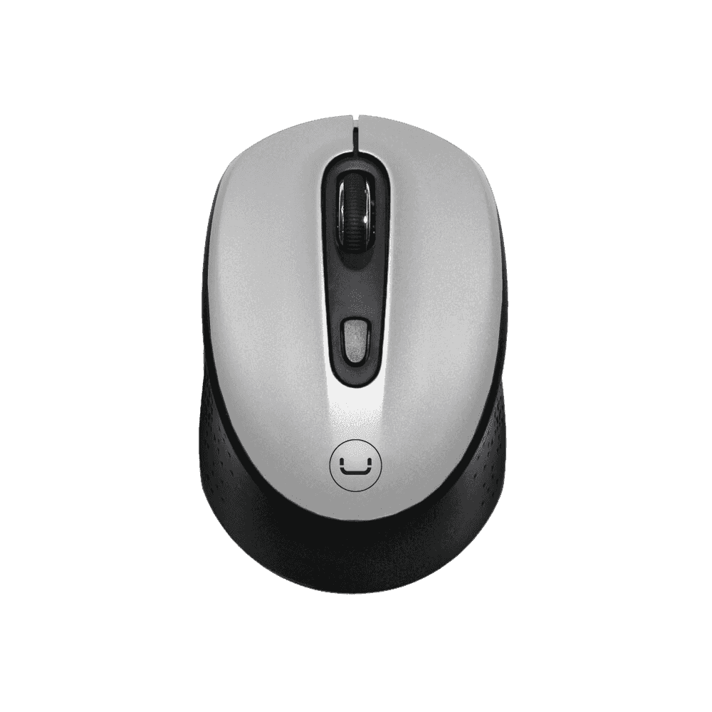 Mouse Unno Tekno Contour Inalámbrico Plateado