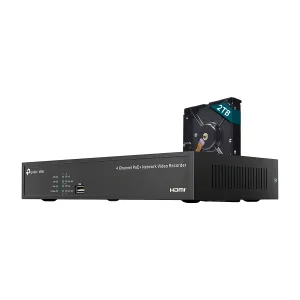 Grabador de Video en Red TP-Link VIGI NVR1004H 4 Canales HDMI 4K Negro