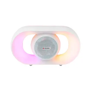 italy-audio Parlante Portátil ITL-U8L 5W Recargable Bluetooth USB Aux FM RGB Blanco