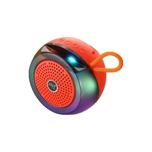 Parlante JSJZ Wireless Stereo JZ-888 Red Black RGB Light
