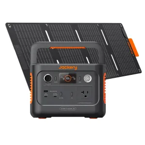 Estación de Energía Jackery Explorer 240 v2 256Wh LiFePO4 300W AC 100W USB-C con Panel Solar Mini 40W