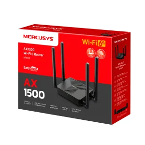 Router Mercusys MR62X AX1500 Dual-Band WiFi 6 1.5Gbps Negro