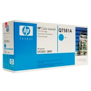 Tóner HP Q7581A LaserJet 3505 / 3800 Cian