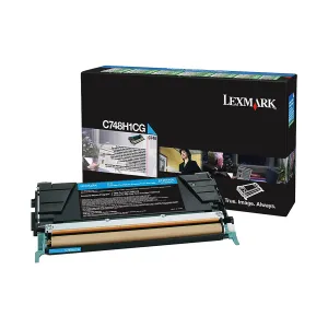 Tóner Lexmark C748H1CG Cian Alto Rendimiento para C748